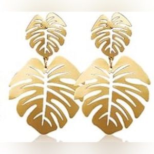 Drop Dangle Earrings Bohemian Rattan Gold Tone Fashion
